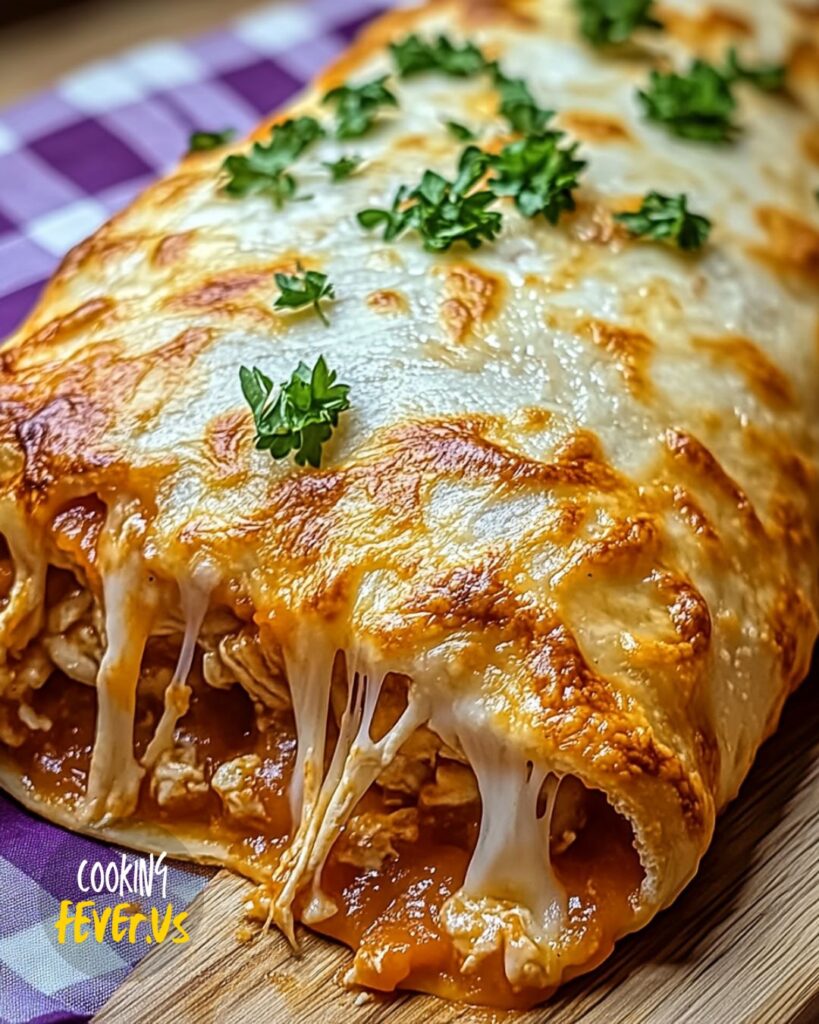 Serving Chicken Parmesan Calzone