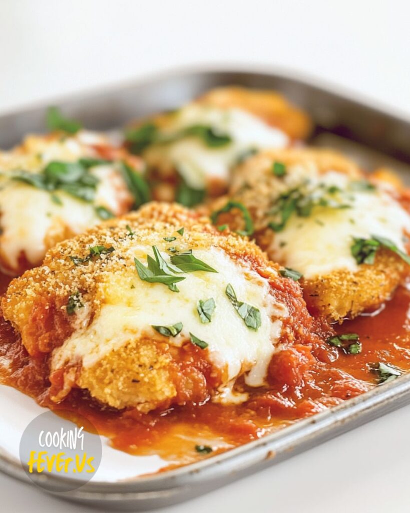 Preparing Chicken Parmesan With Simple Tomato Sauce