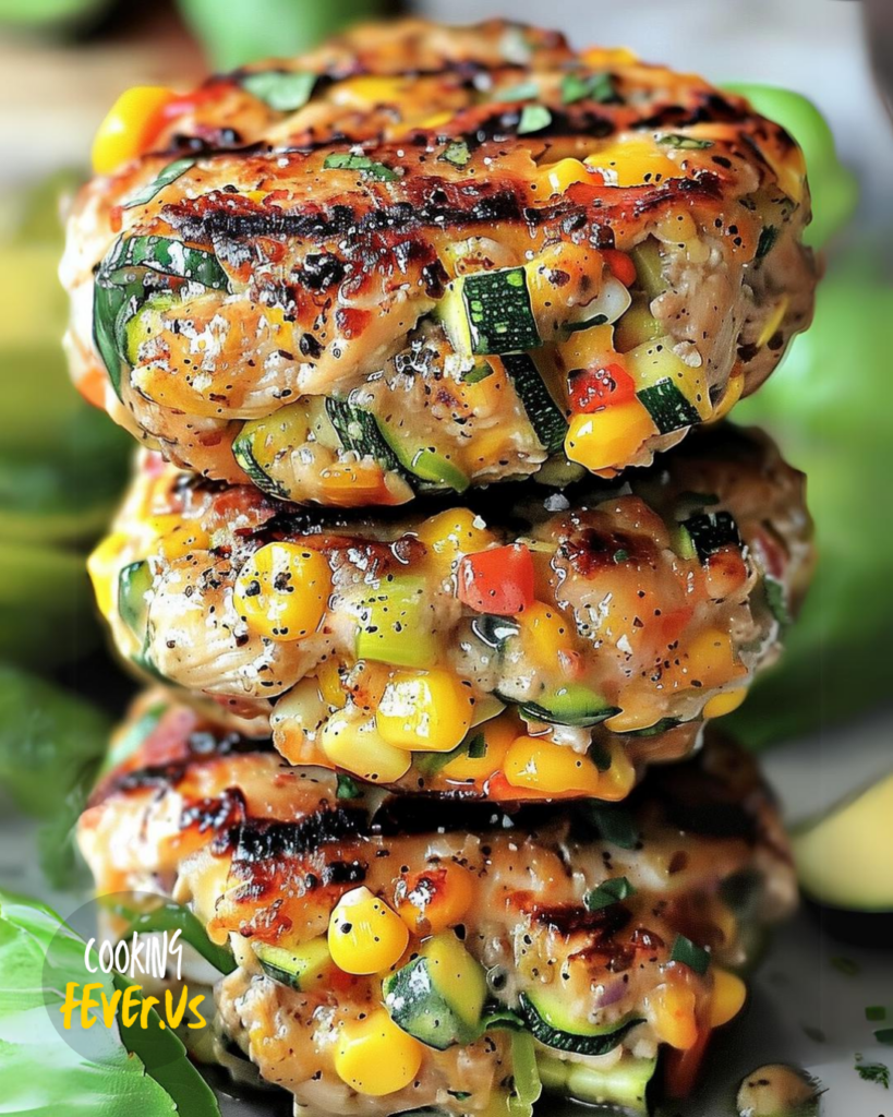 Chicken Zucchini And Fresh Corn Burgers