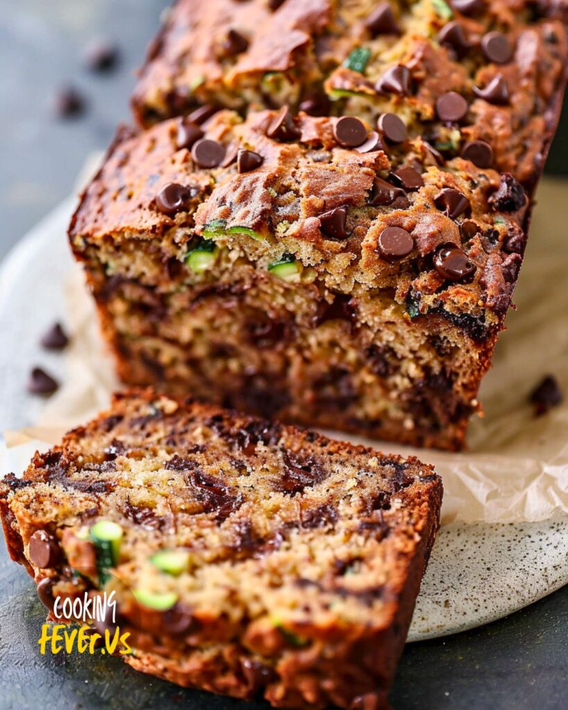 Making Chocolate Chip Zucchini Bread