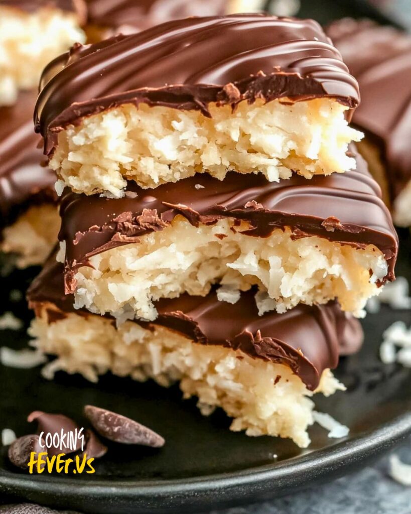 Preparing Chocolate Coconut Bars