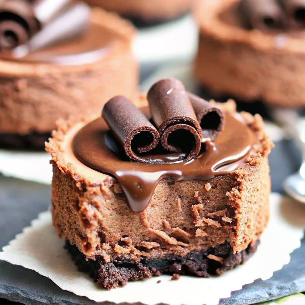 Chocolate Mini Cheesecake With Oreo Crust
