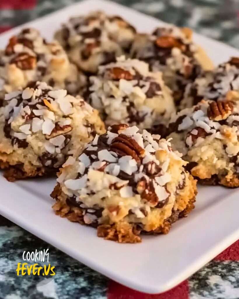 making Chocolate Pecan Coconut Cookies