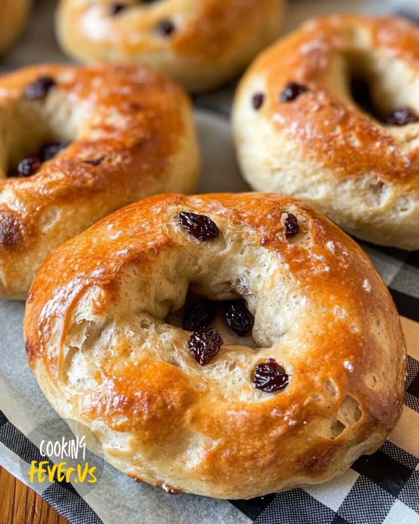 making Cinnamon Raisin Bagels