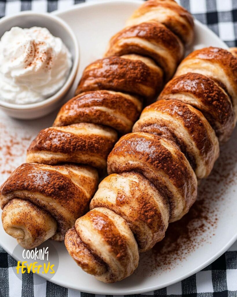 Serving Cinnamon Roll Bread Twists