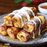 Making Cinnamon Roll French Toast Roll-Up