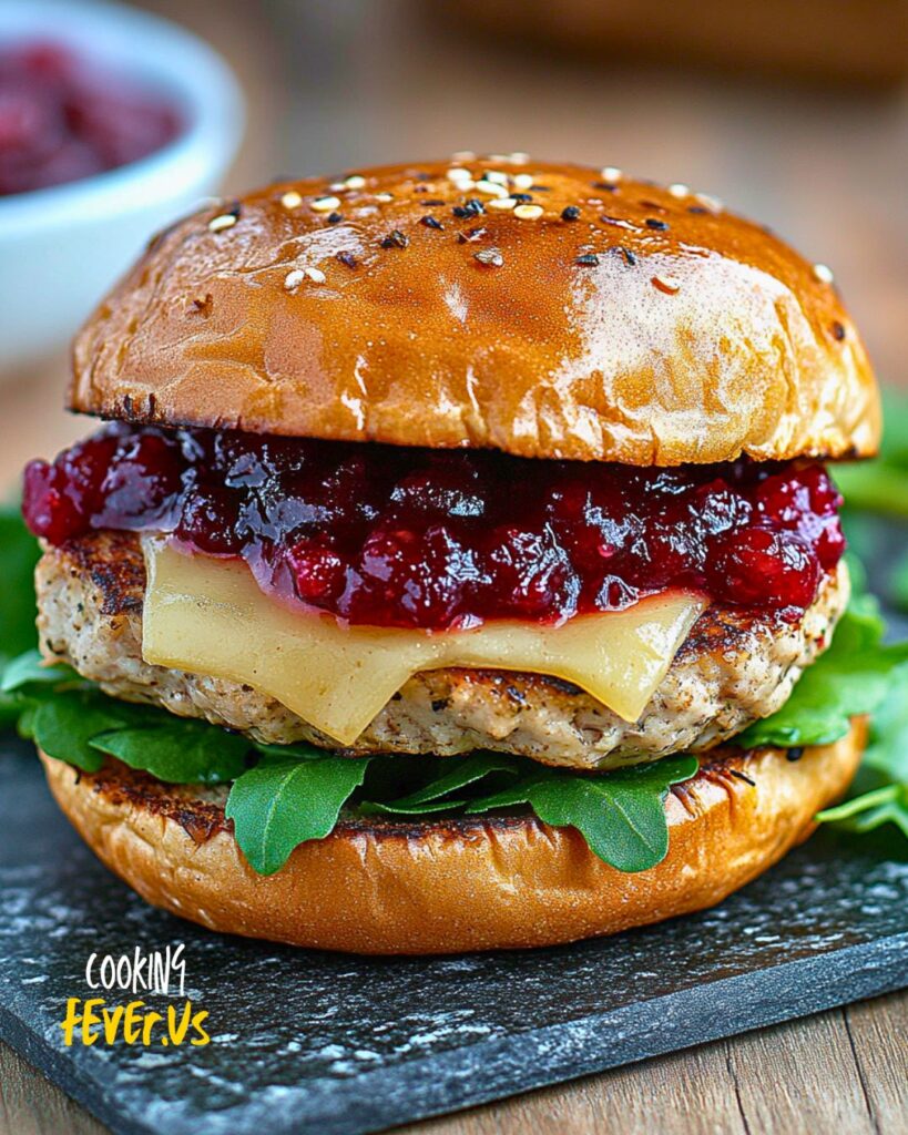 Cranberry Brie Turkey Burger Recipe