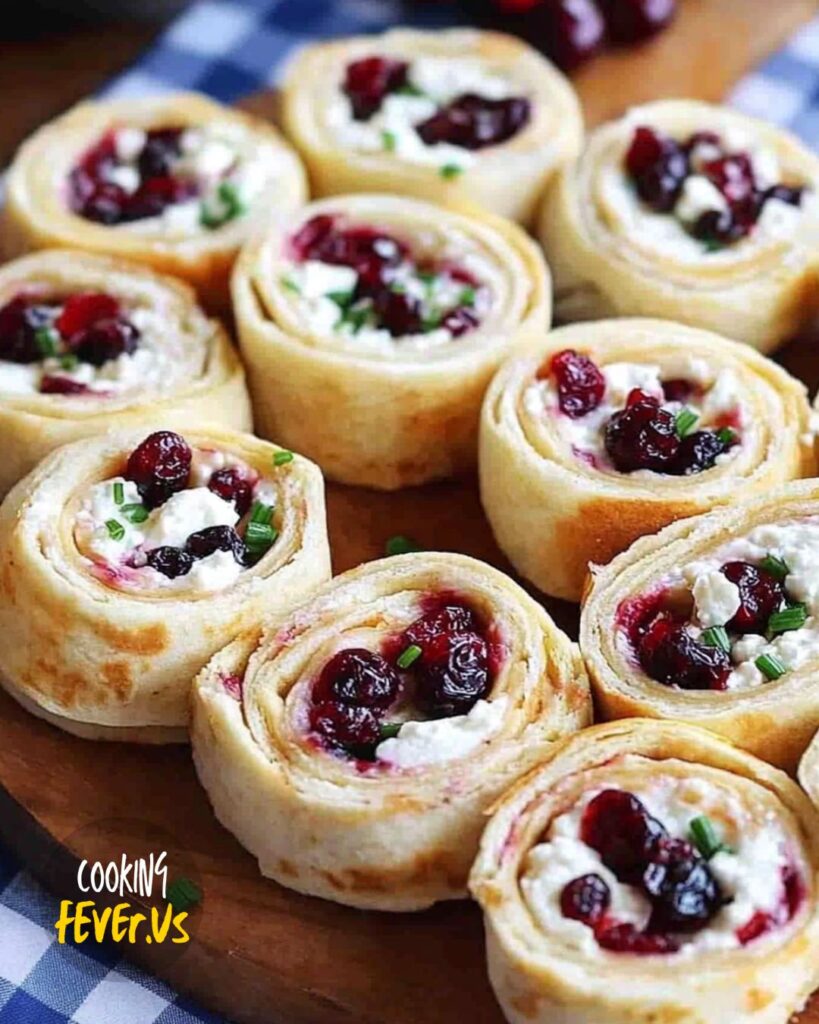 Cranberry Feta Pinwheels With Cream Cheese Recipe