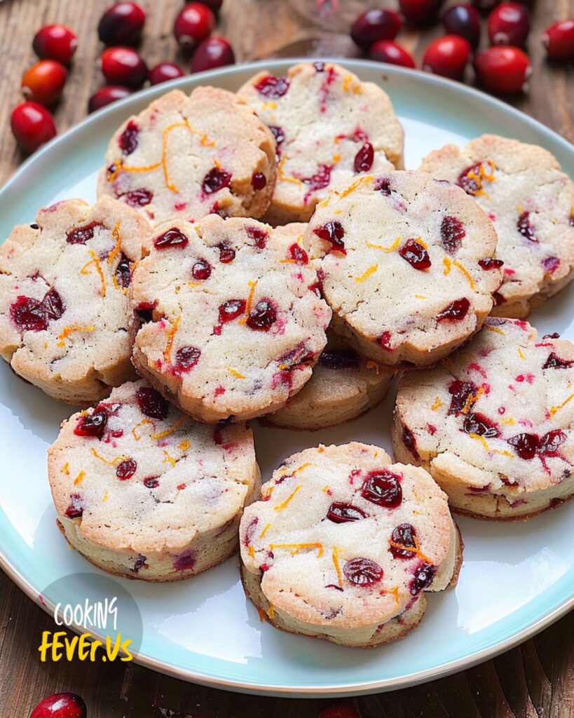 Cranberry Orange Shortbread Cookies Recipe