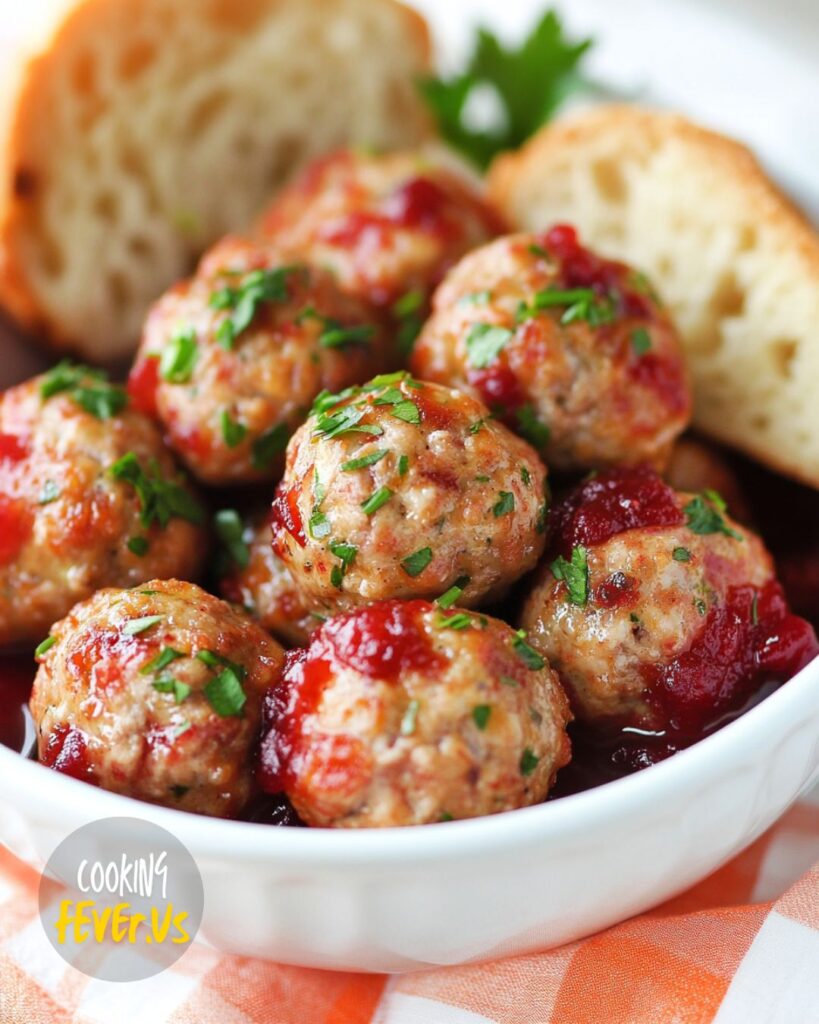 Cranberry Rosemary Turkey Meatballs Recipe