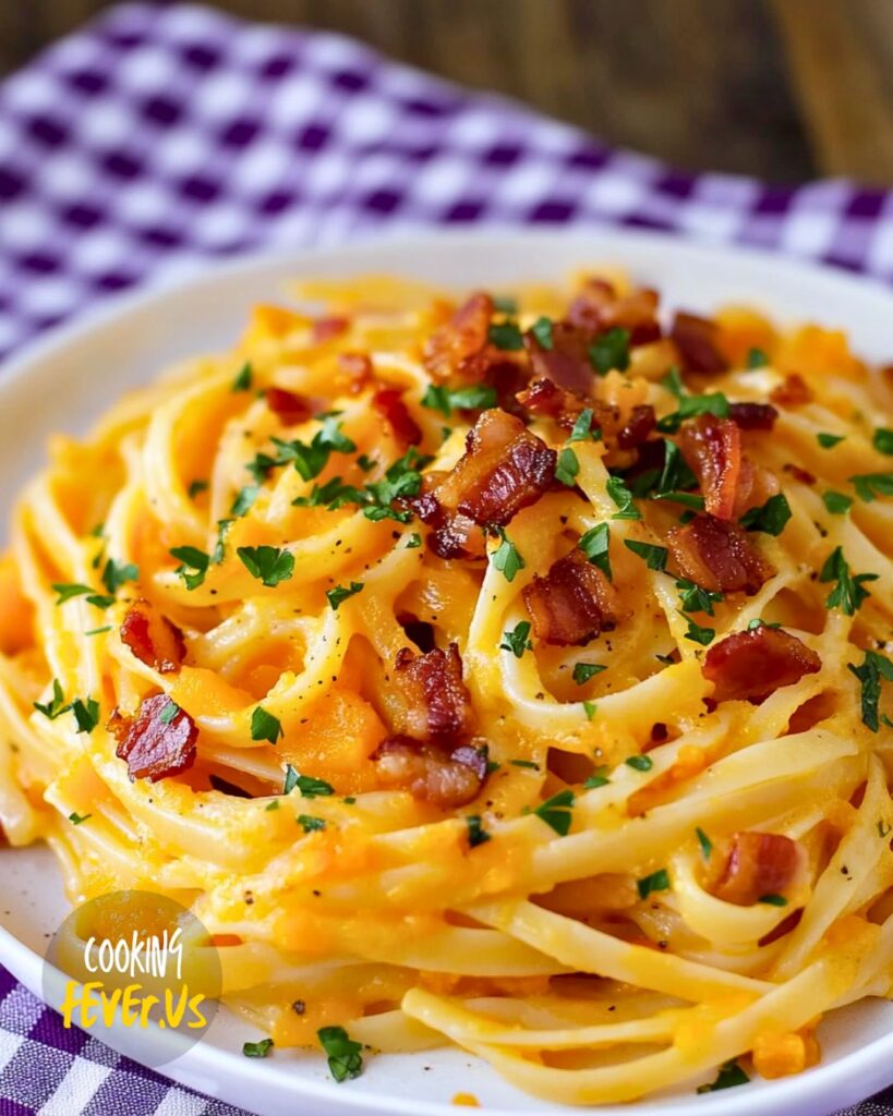 Preparing Creamy Butternut Squash Pasta