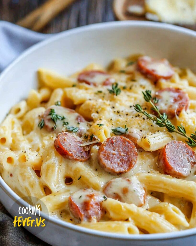 Creamy Cheesy Kielbasa Pasta Recipe