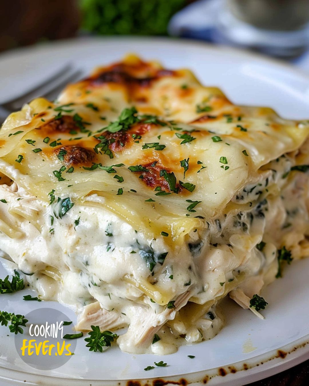 Creamy Chicken Lasagna with White Sauce Recipe