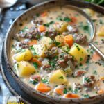 Creamy Potato & Hamburger Soup Recipe