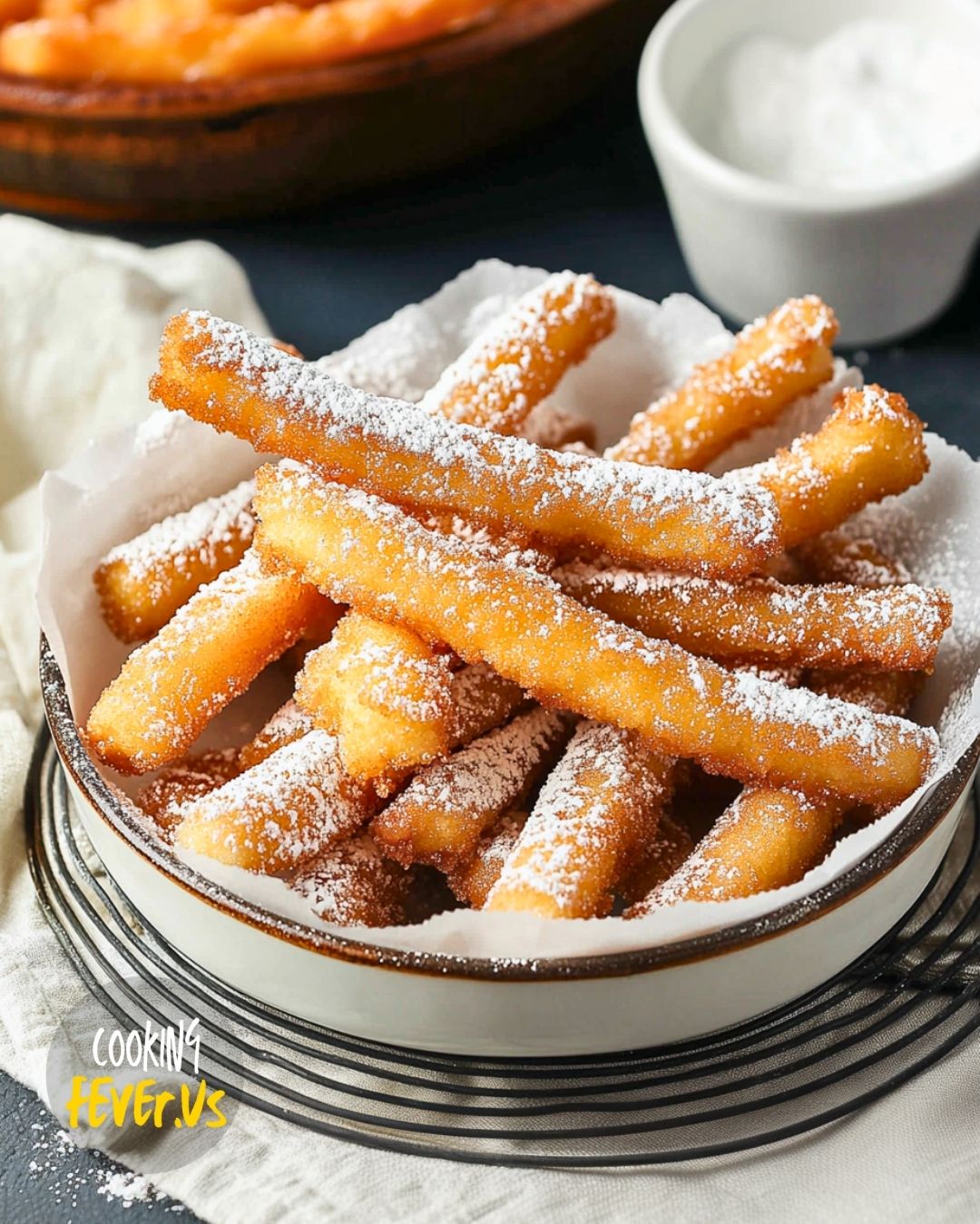 Crispy Funnel Cake Sticks recipe