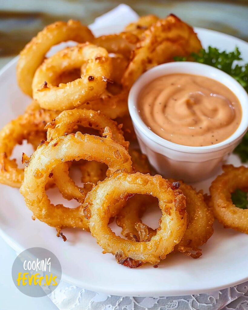 Crispy Onion Rings with Dipping Sauce Recipe