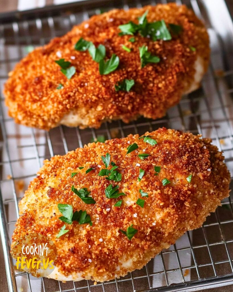 Making Crispy Panko Crusted Chicken Breasts