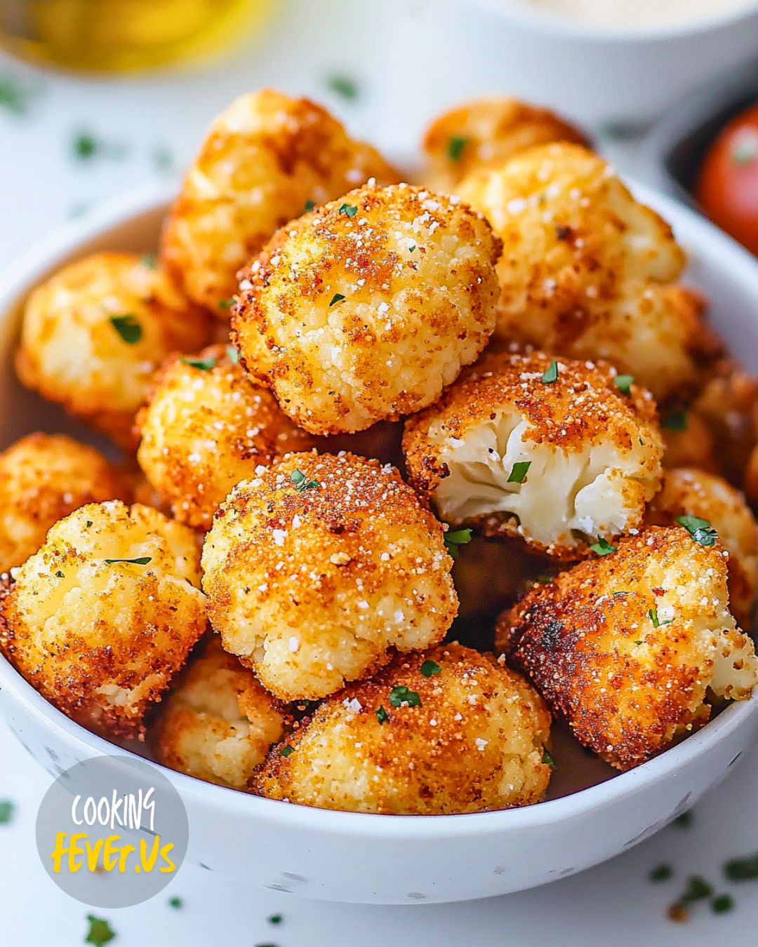 Crispy Parmesan Cauliflower Bites Recipe