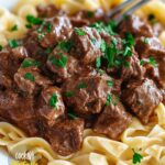 Crockpot Beef Tips and Noodles Recipe