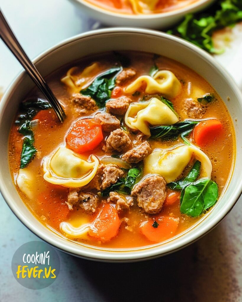 Crockpot Italian Sausage Tortellini Soup Recipe