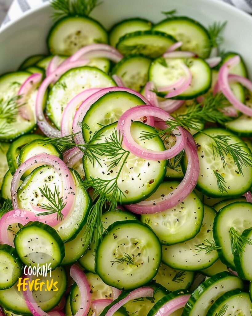 Making Cucumber Onion Salad