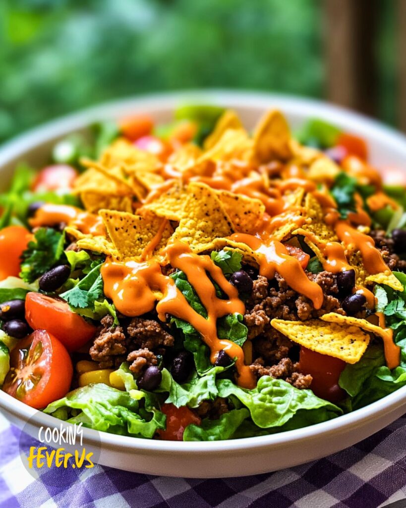 Making Doritos Taco Salad