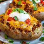 Double Stuffed Taco Potatoes Recipe