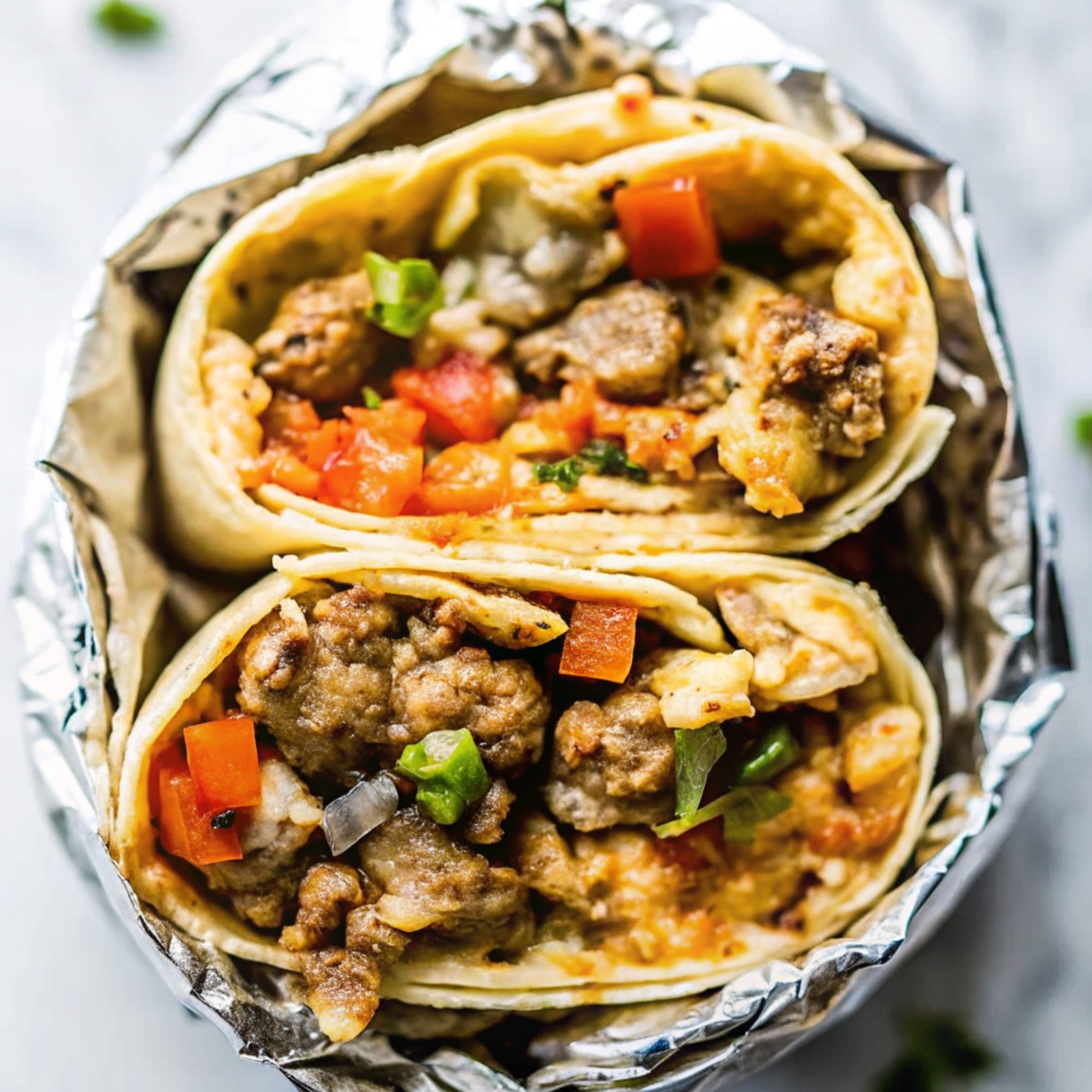 Easy Loaded Breakfast Burritos
