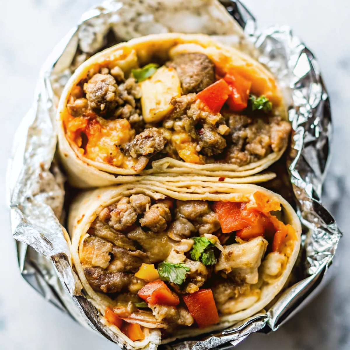 Easy Loaded Breakfast Burritos