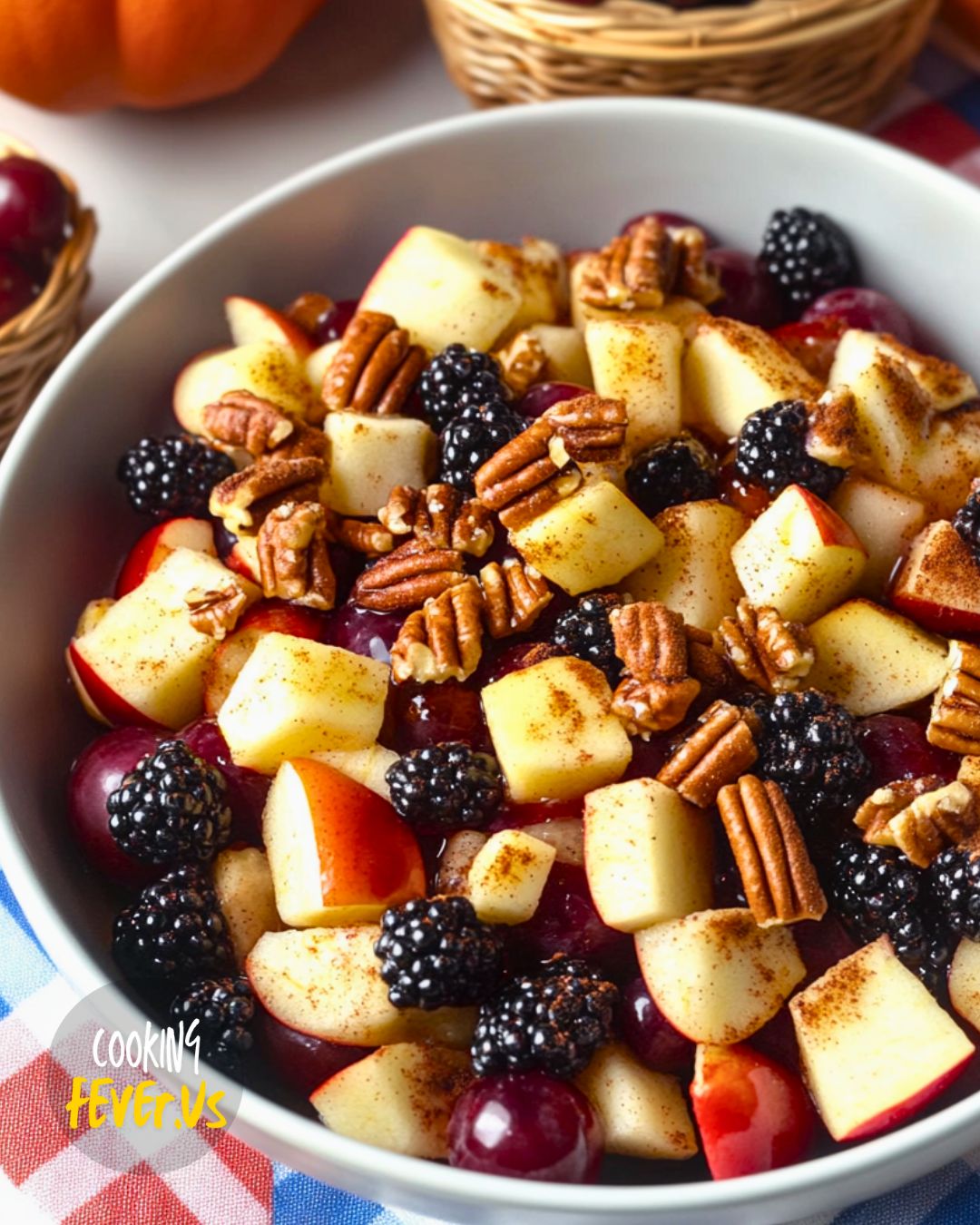 Making Fall Fruit Salad