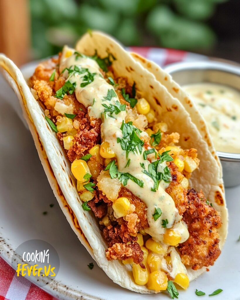 Fried Chicken Street Corn Taco Recipe