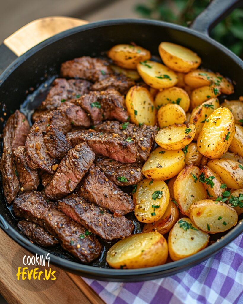 Garlic Butter Steak and Potatoes Skillet Recipe