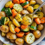 Garlic Herb Roasted Potatoes, Carrots, and Zucchini Recipe