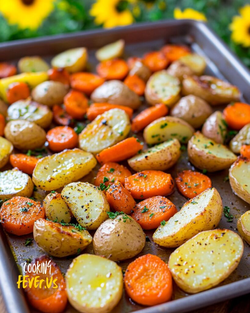 Garlic Roasted Potatoes Carrots Recipe