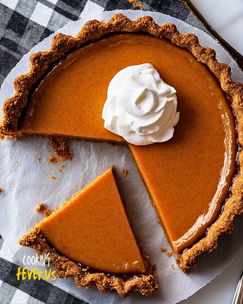 Serving Ginger Snap Pumpkin Pie