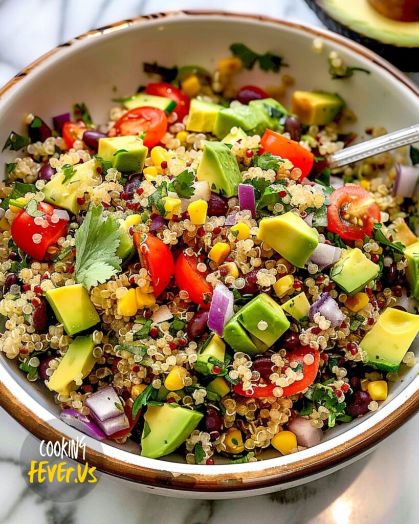 Serving Healthy Quinoa Salad