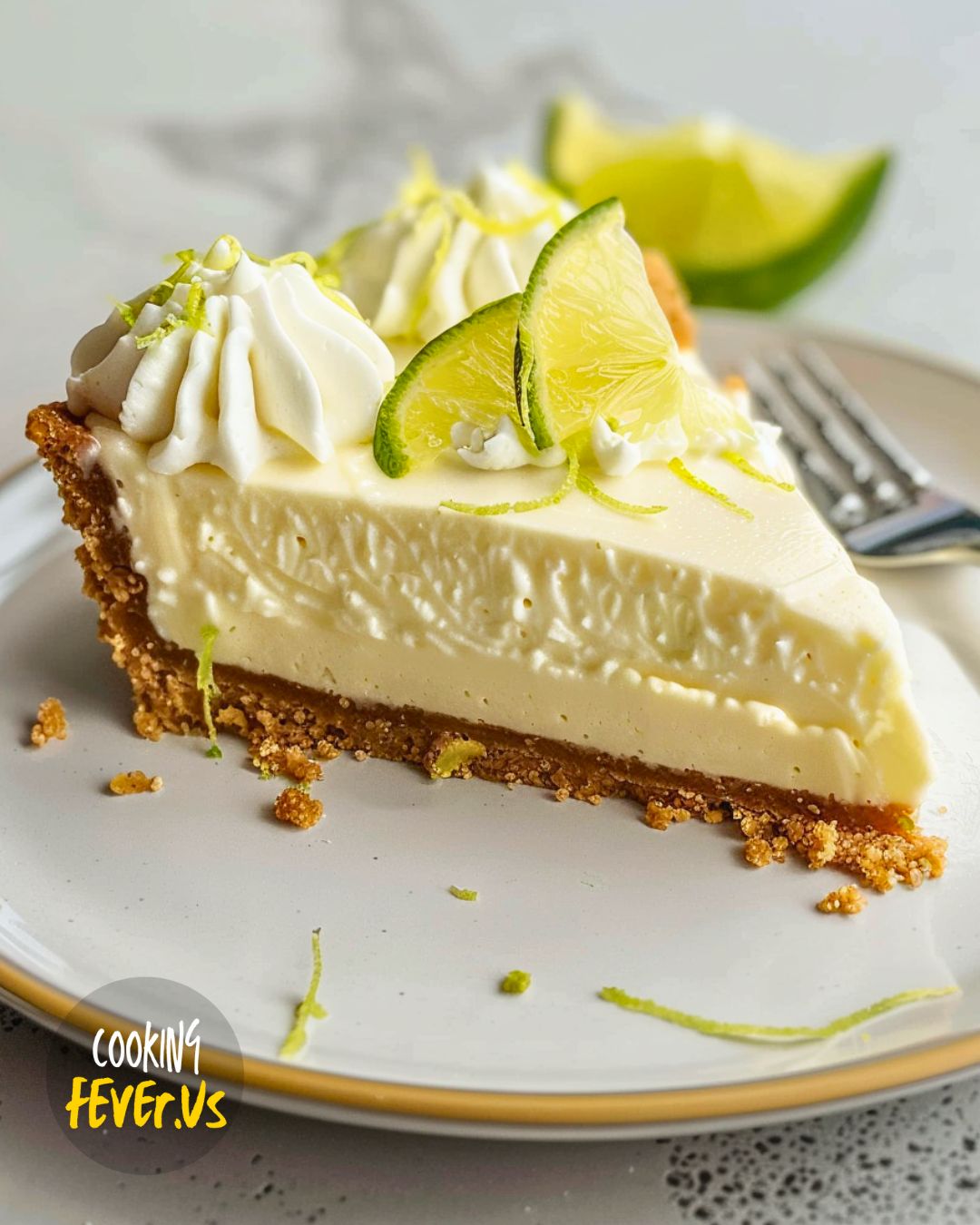 Keto Key Lime Pie slice