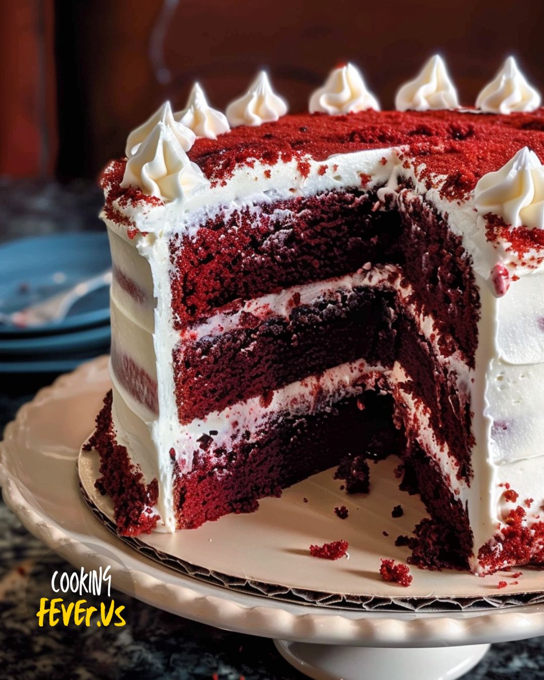 Keto Red Velvet Cake Slice