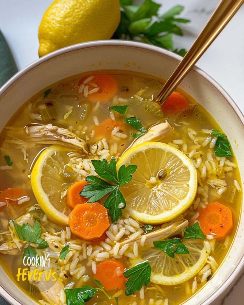 Lemon-Ginger Chicken and Rice Soup Recipe
