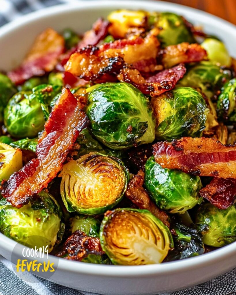 Making Maple Bacon Brussels Sprouts