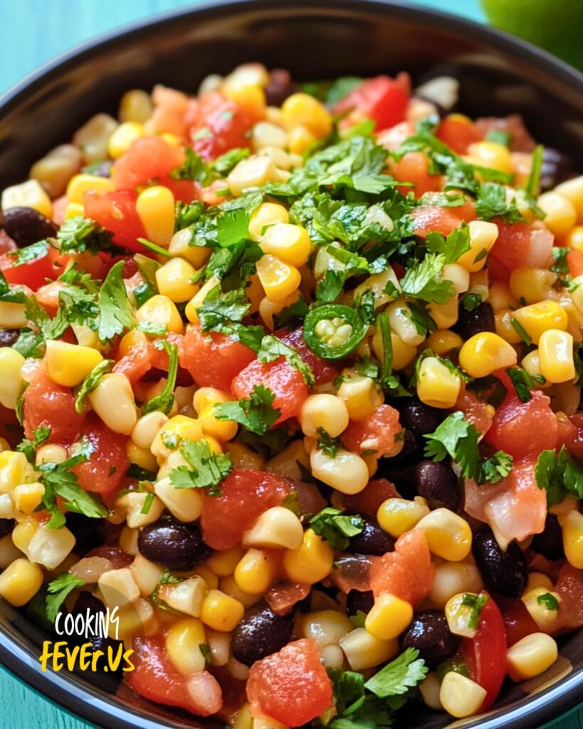 Serving Mexican Corn Salad