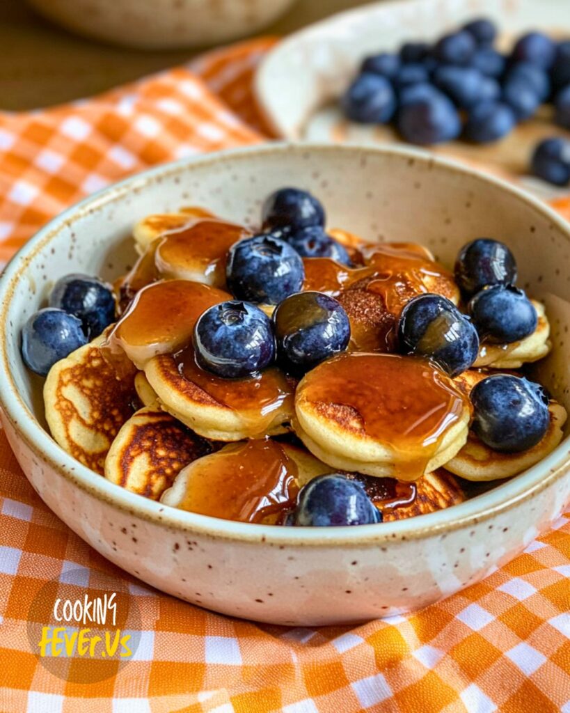 Serving Mini Banana Pancake Bites