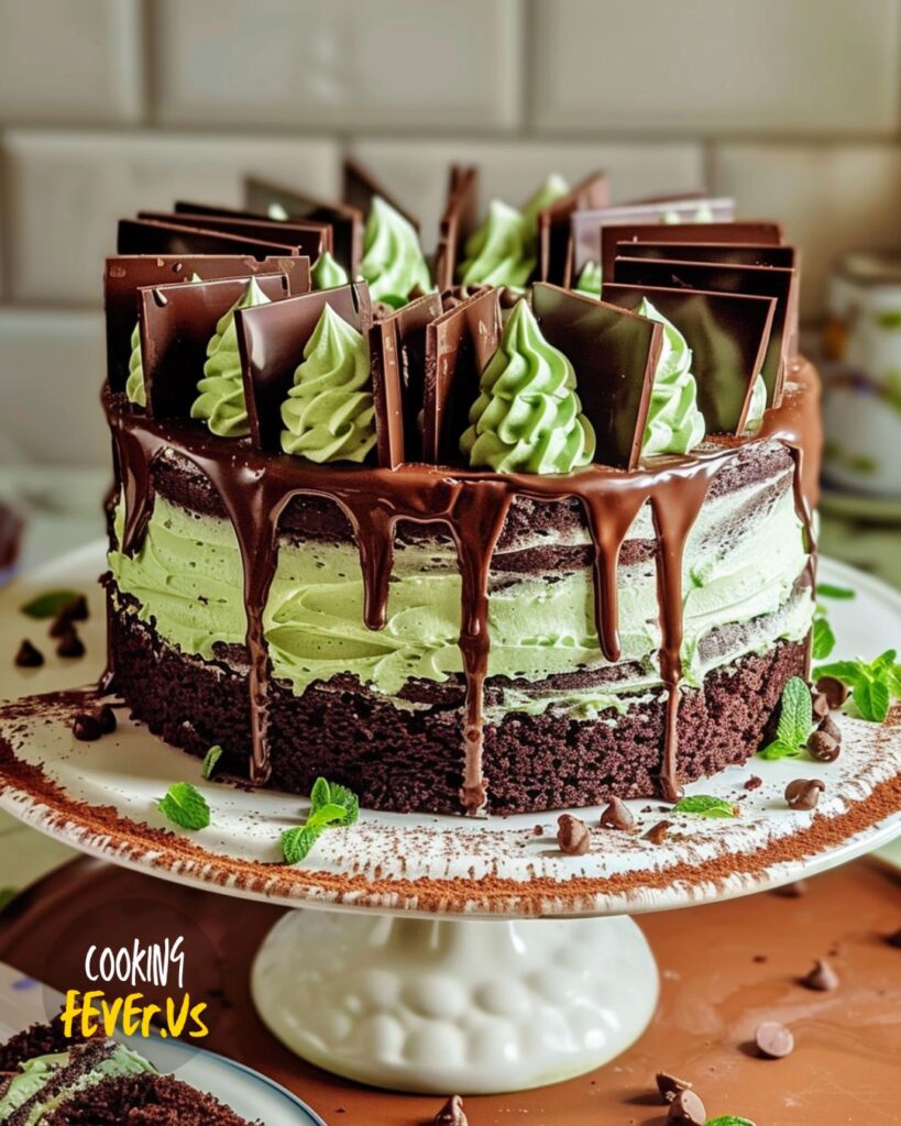 Making Mint Chocolate Cake