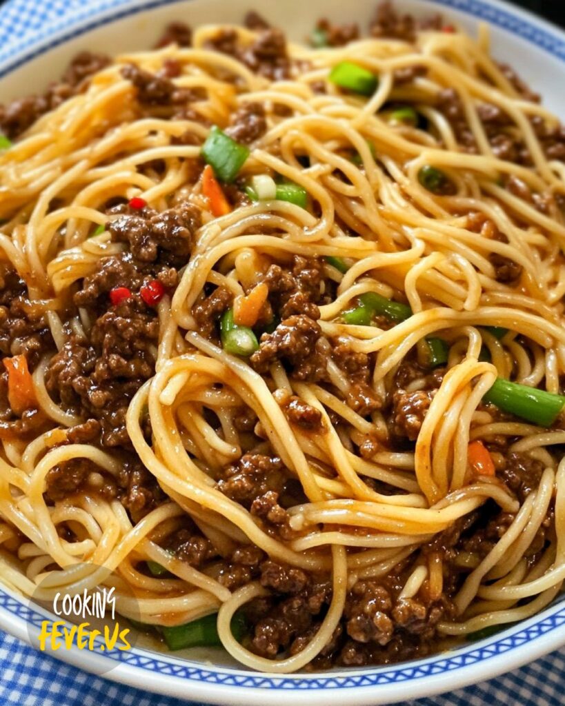 How to Prepare Mongolian Ground Beef Noodles