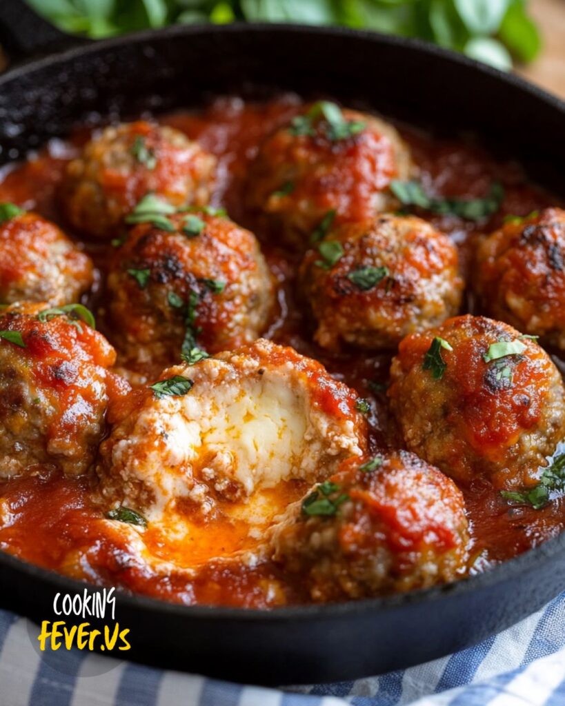 Mozzarella Stuffed Meatballs Recipe