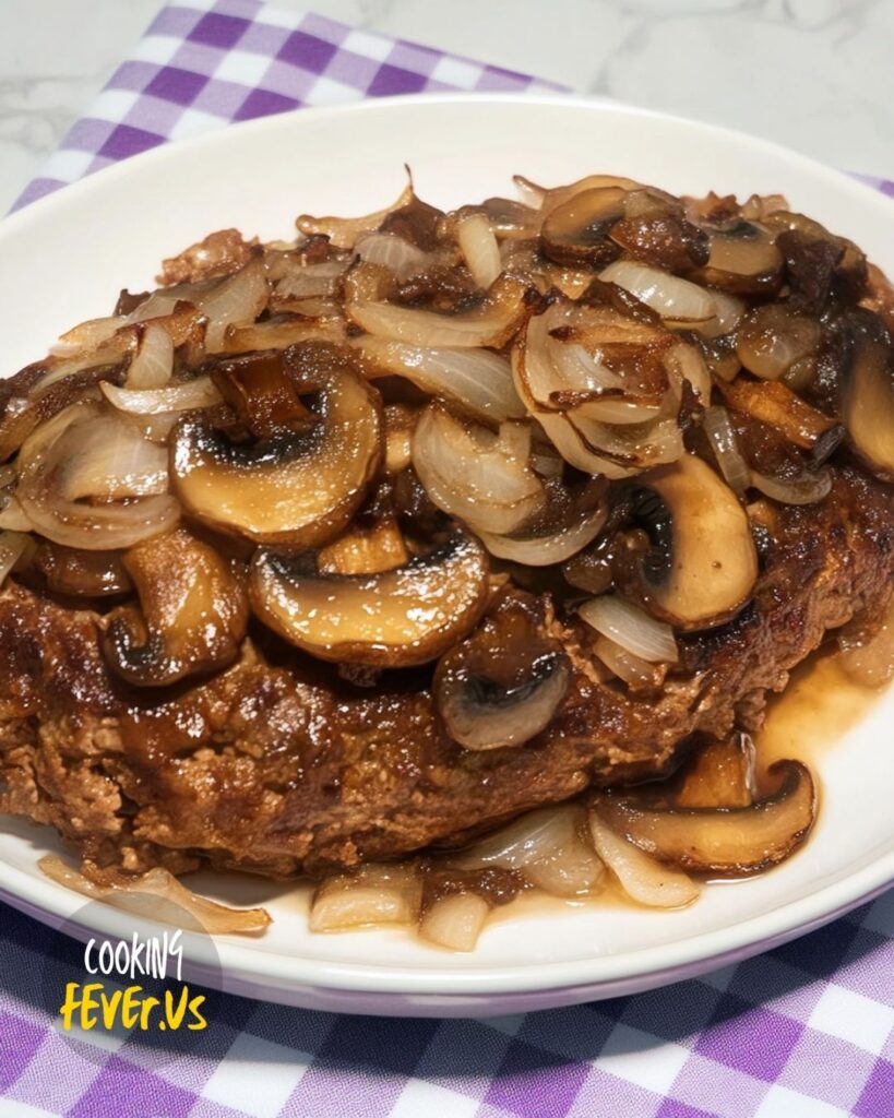 making Mushroom And Onion Meatloaf