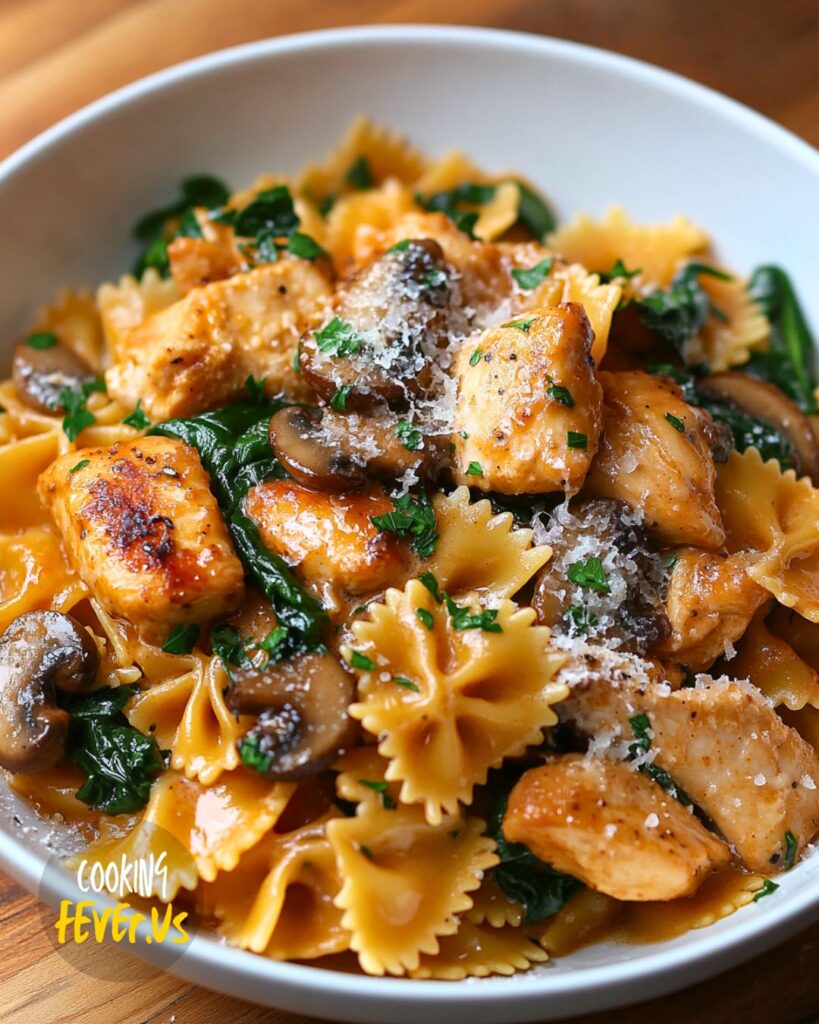 One-Pot Chicken And Mushroom Pasta Recipe