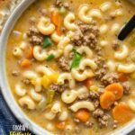 One-Pot Macaroni Cheeseburger Soup Recipe