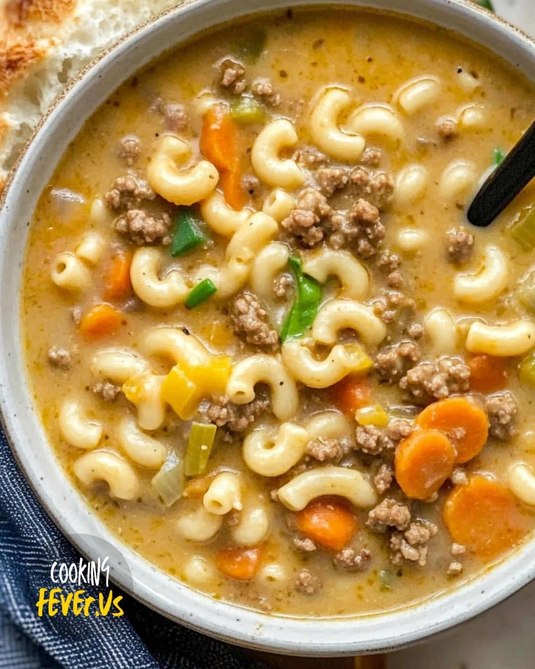 One-Pot Macaroni Cheeseburger Soup Recipe