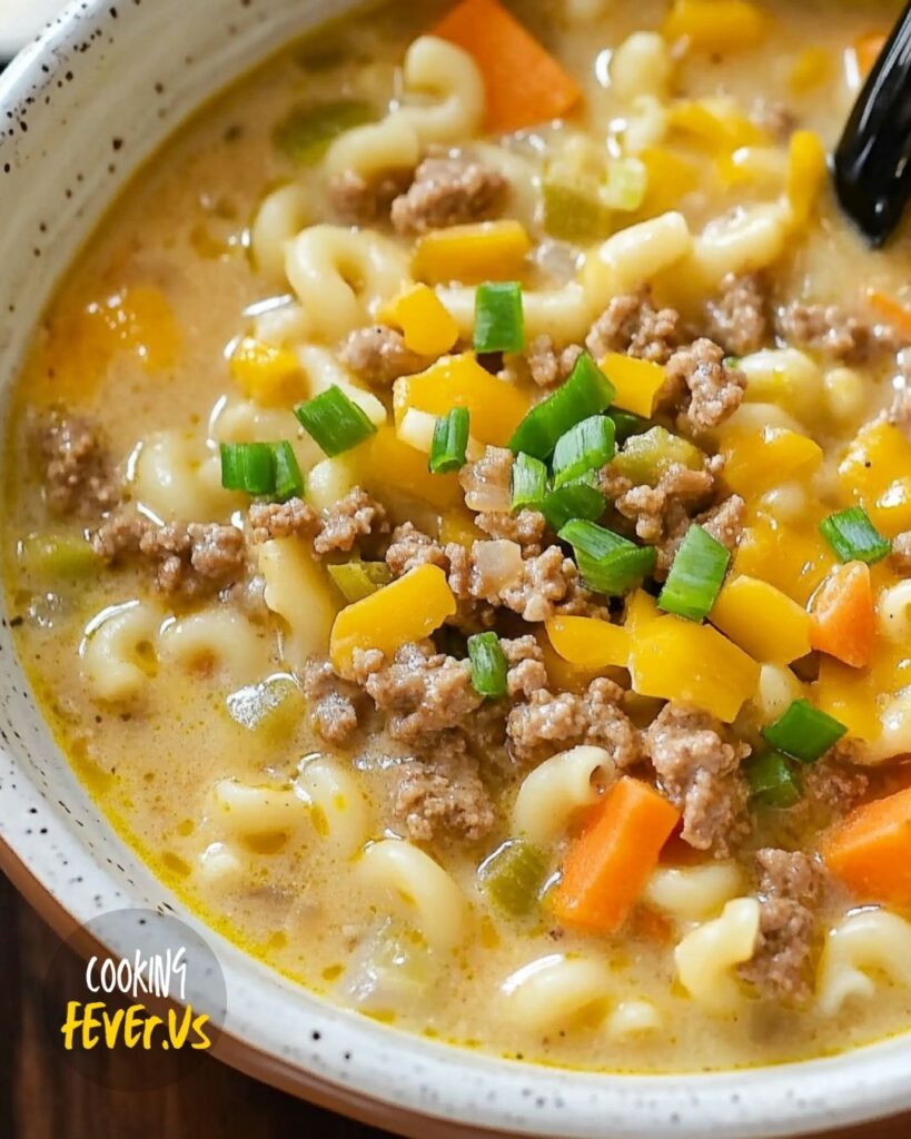 How to Make One-Pot Macaroni Cheeseburger Soup